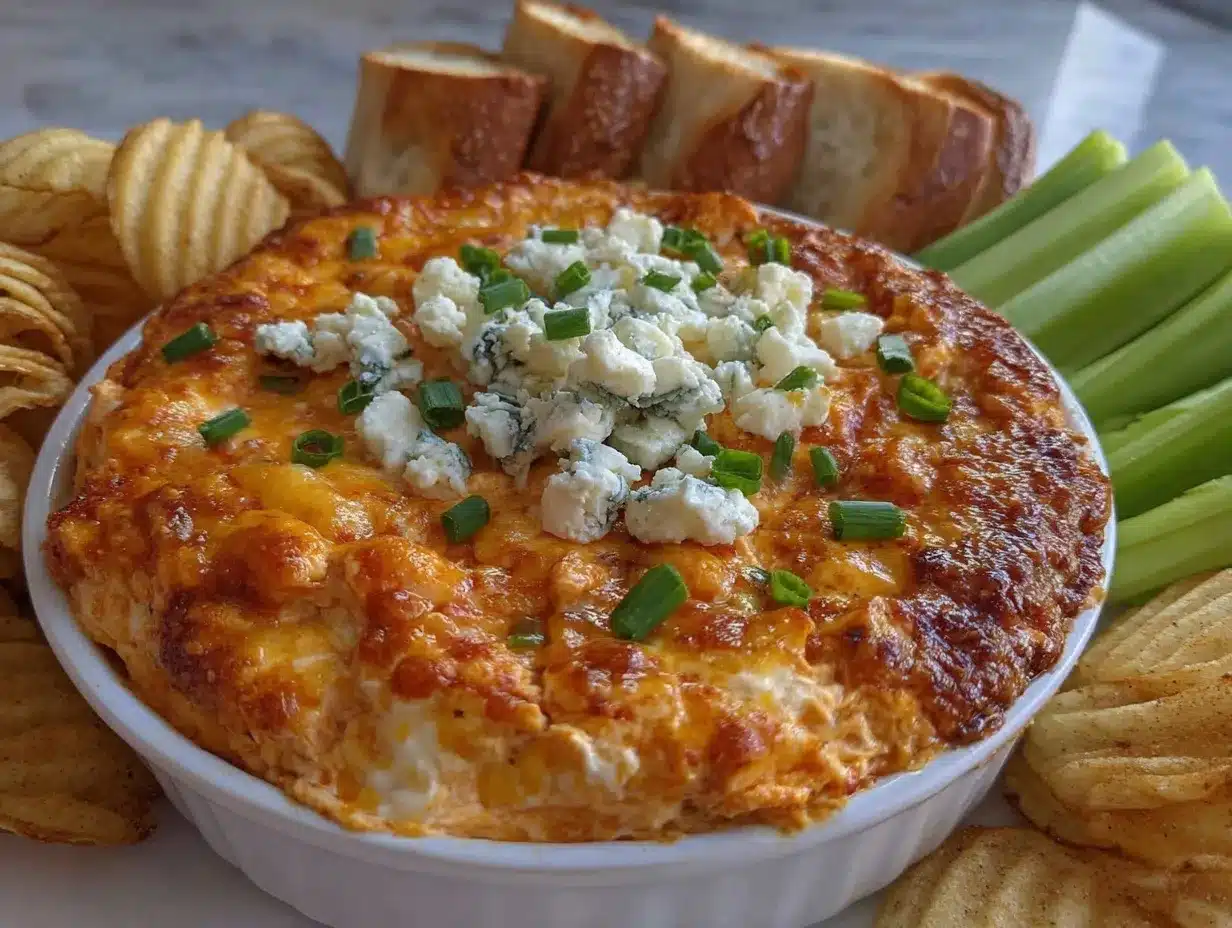 creamy Buffalo chicken dip preparation steps