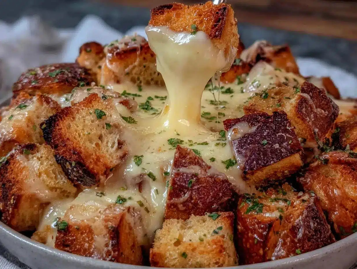 creamy cheese fondue preparation steps