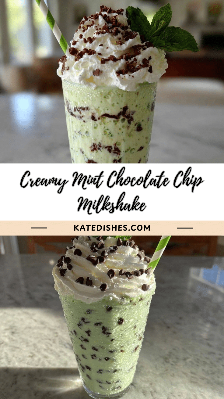 creamy mint chocolate chip milkshake recipe