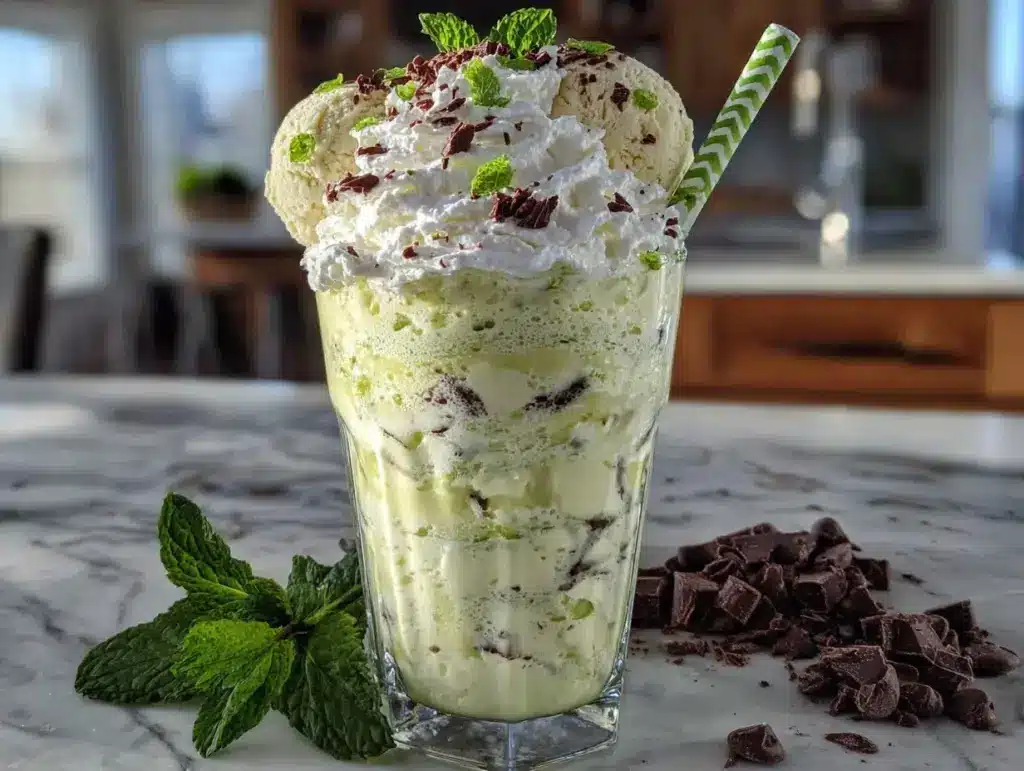 creamy shamrock shake - featured image
