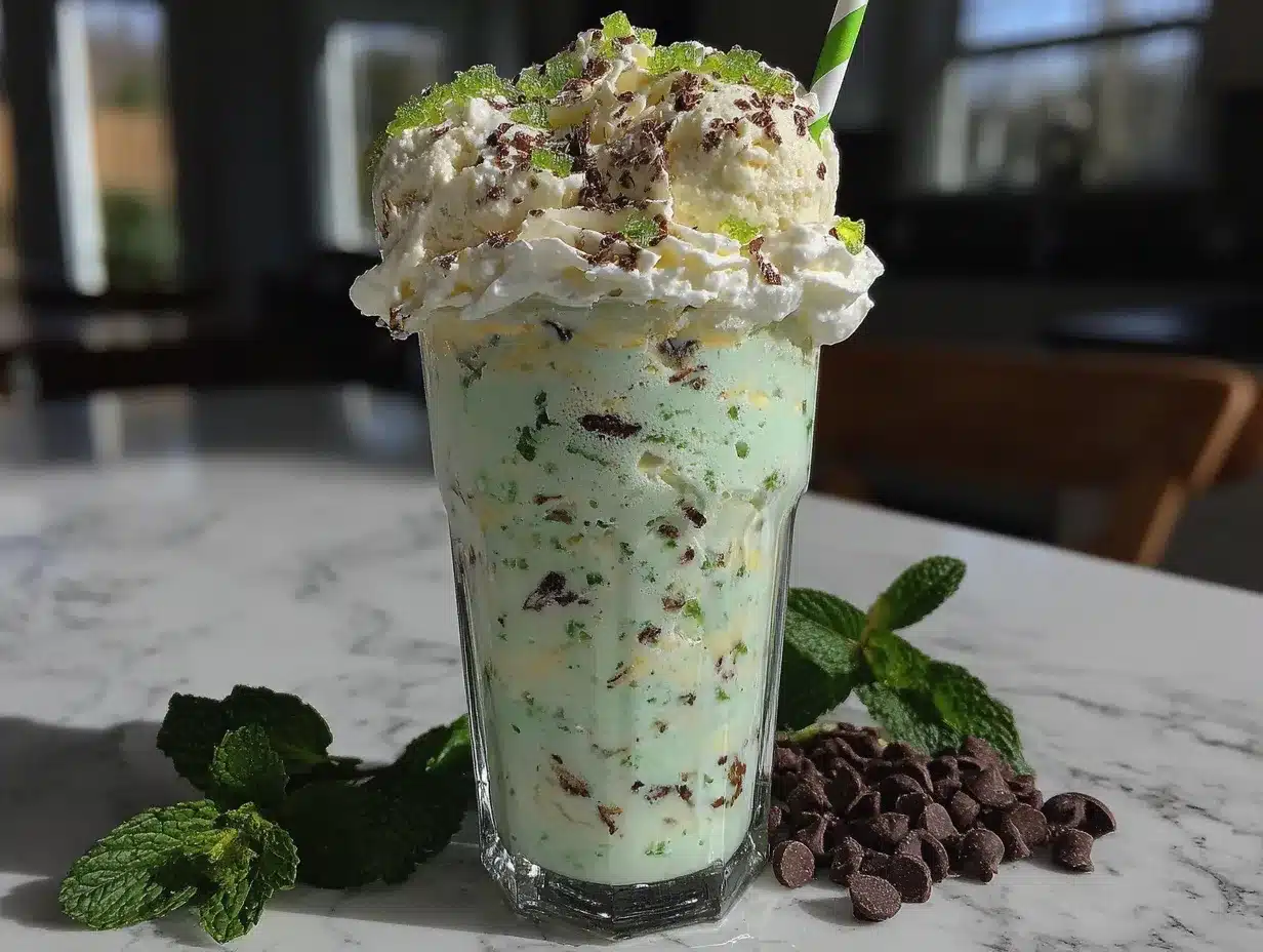 creamy shamrock shake preparation steps