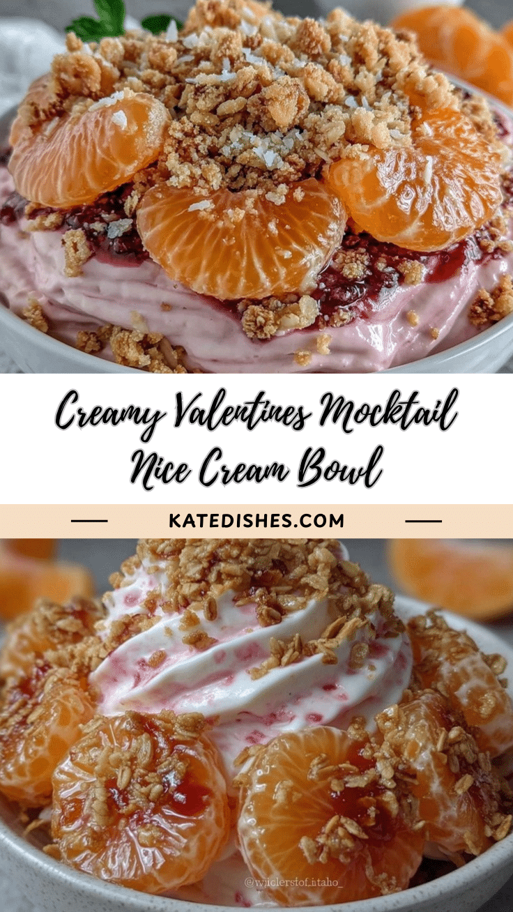 creamy valentines mocktail nice cream bowl recipe