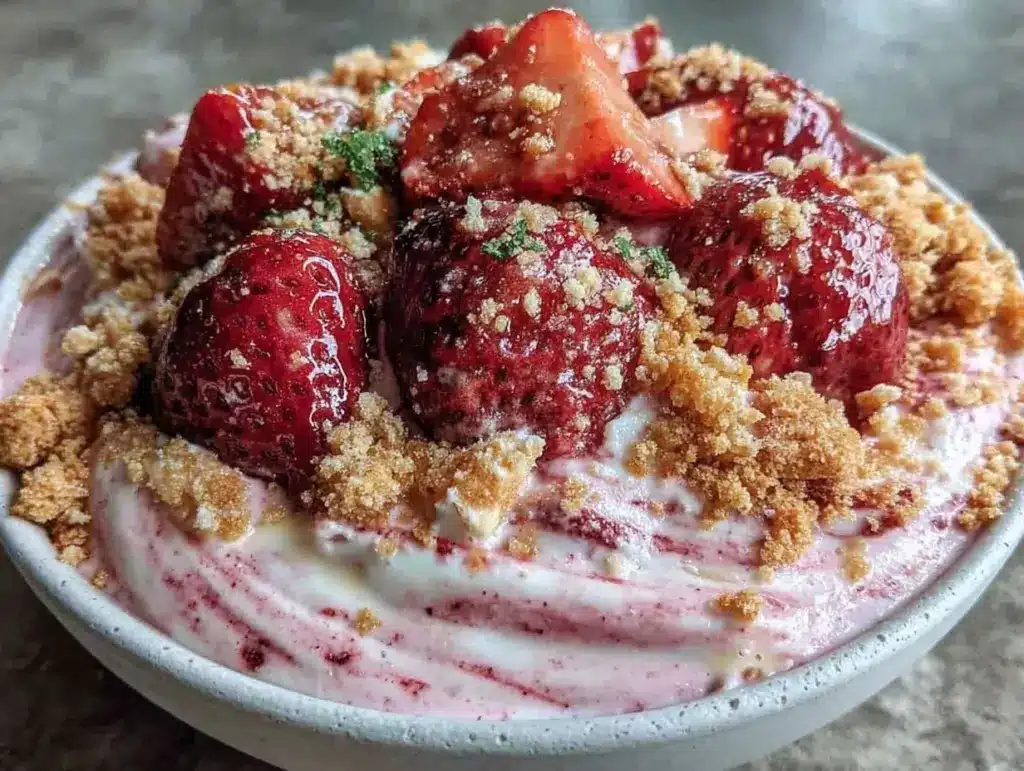 creamy valentines nice cream bowl - featured image