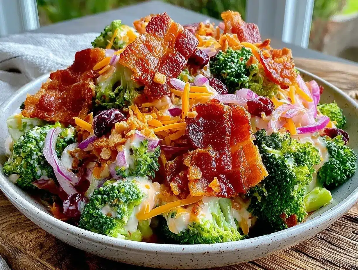 crispy broccoli salad preparation steps