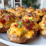 crispy loaded potato skins - featured image