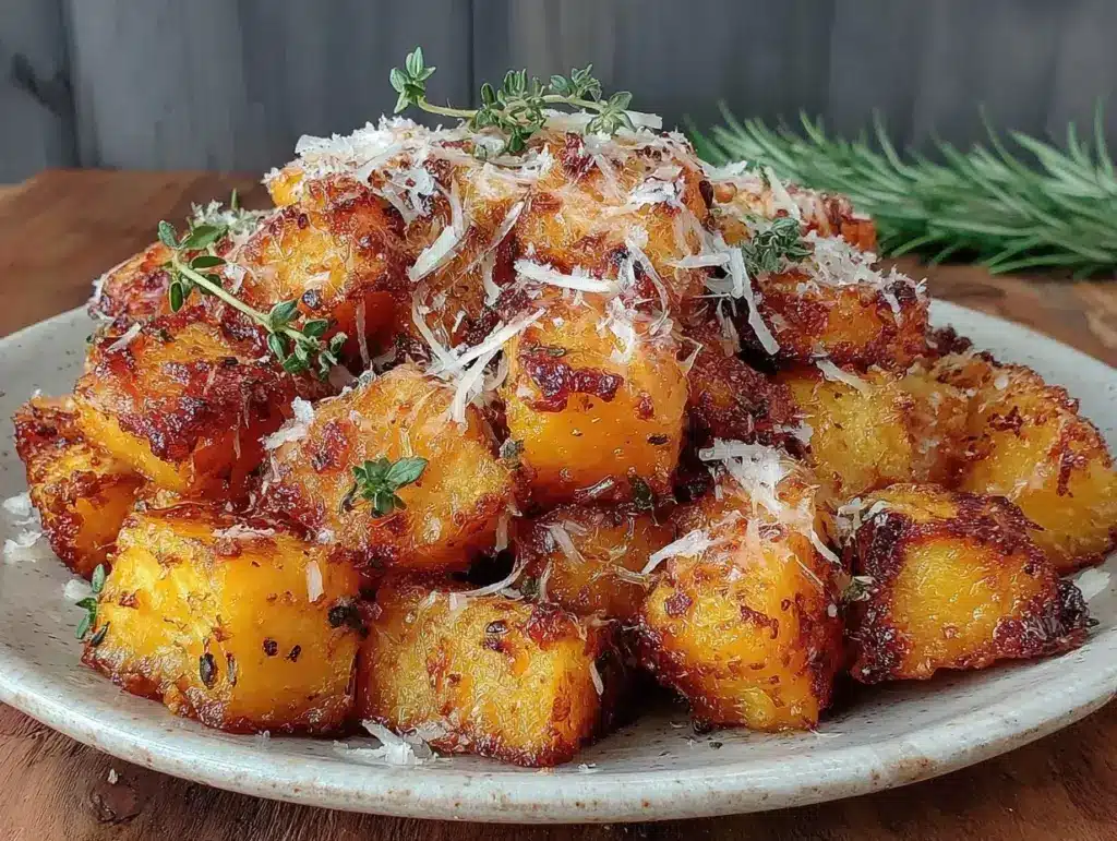 crispy parmesan butternut squash - featured image