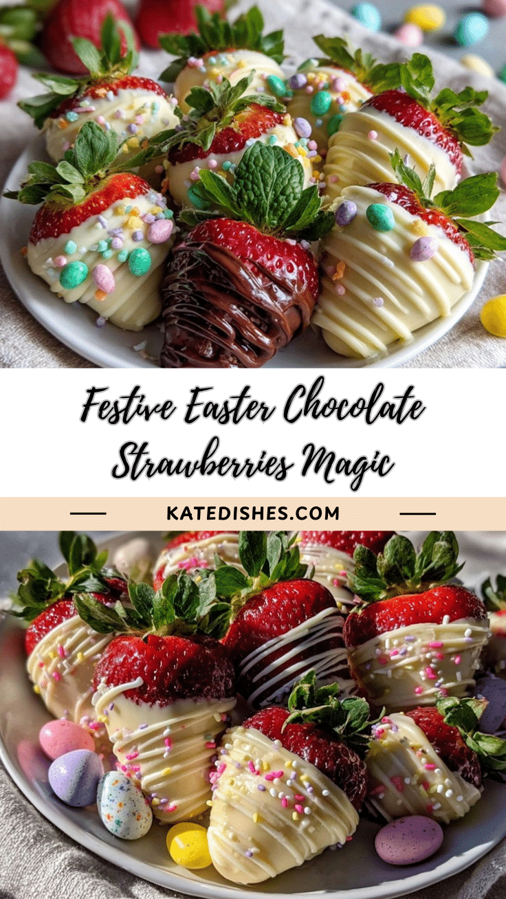 Easter chocolate covered strawberries recipe