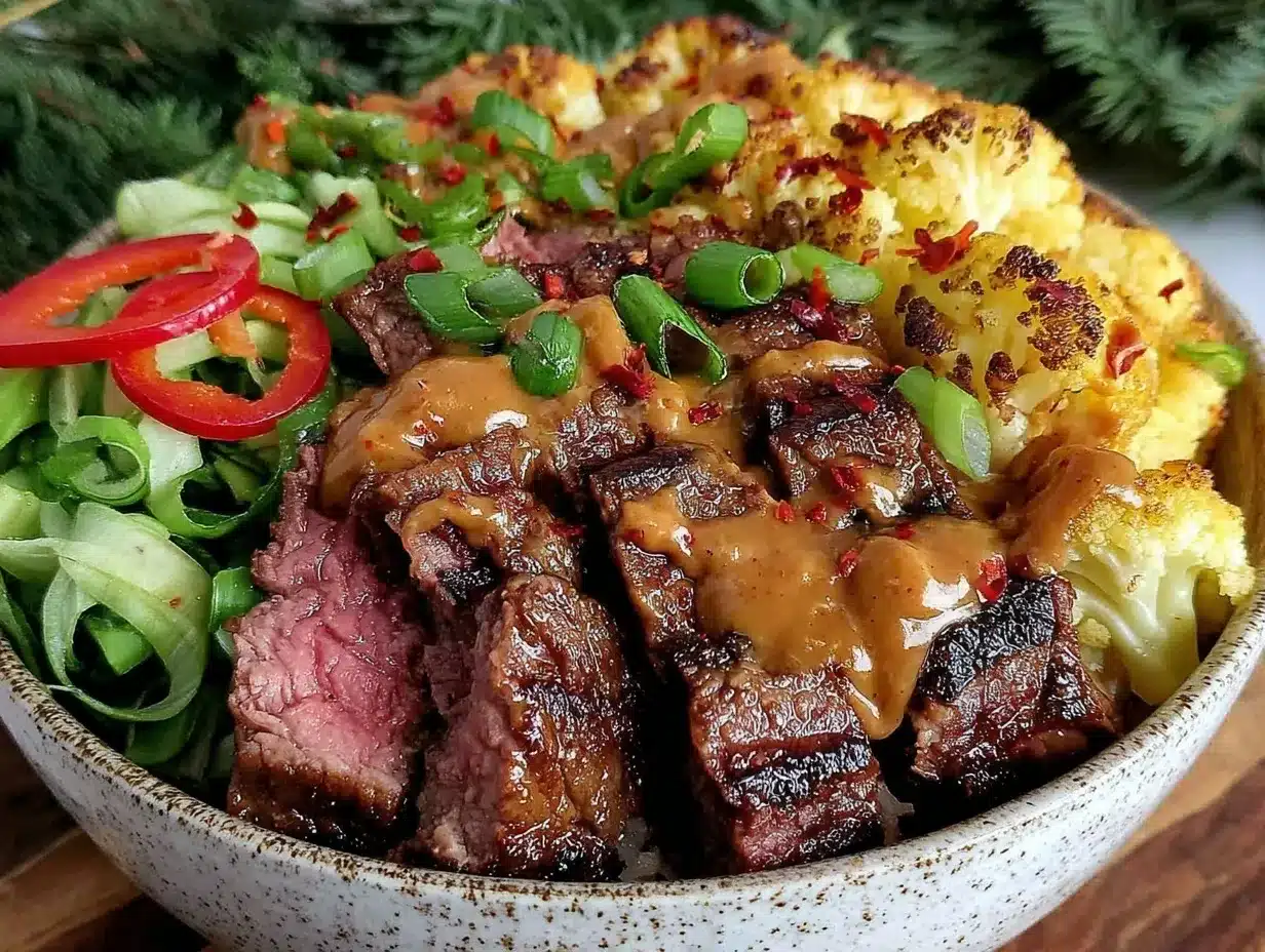 easy spicy steak nourish bowl preparation steps