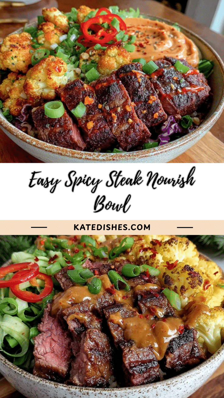 easy spicy steak nourish bowl recipe