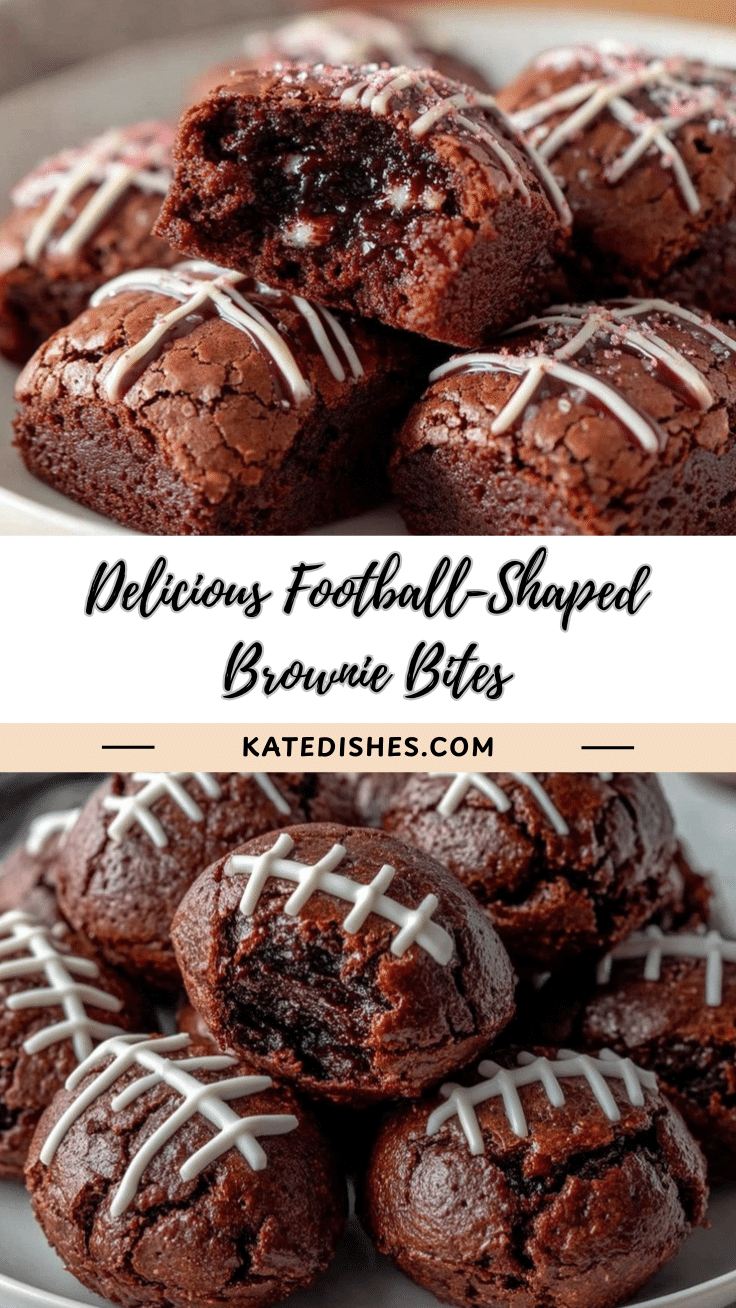 football-shaped brownie bites recipe