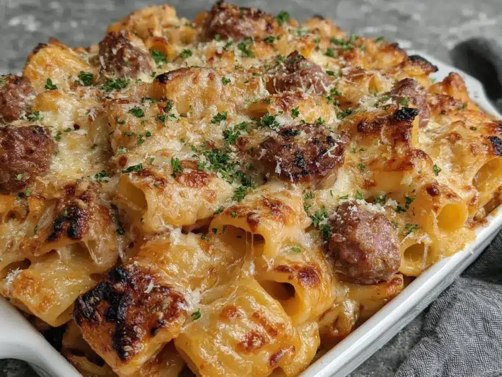 Four-Cheese Sausage Rigatoni Bake - featured image