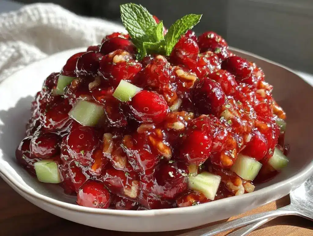 fresh cranberry salad - featured image