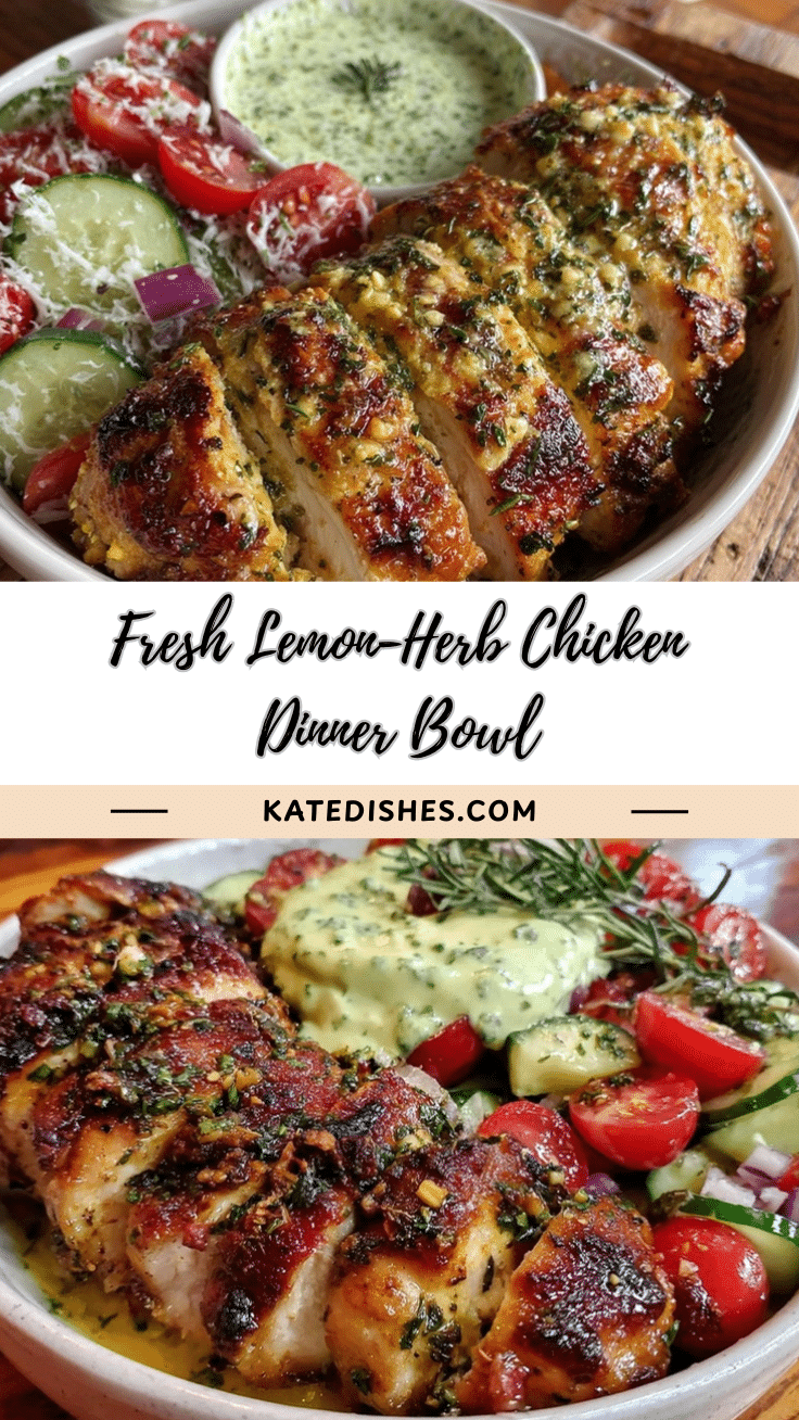 fresh lemon-herb chicken dinner bowl recipe