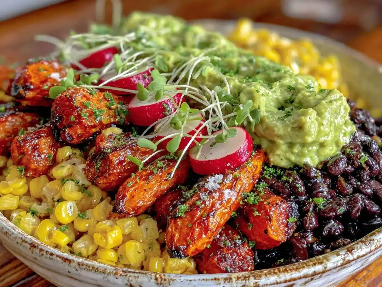 Fresh Patriotic Food Nourish Bowl preparation steps