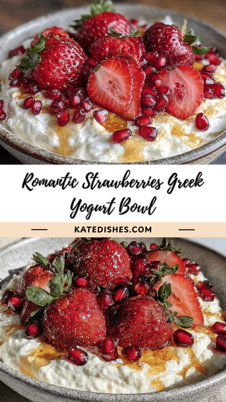 Fresh Valentines Strawberries Greek Yogurt Bowl recipe
