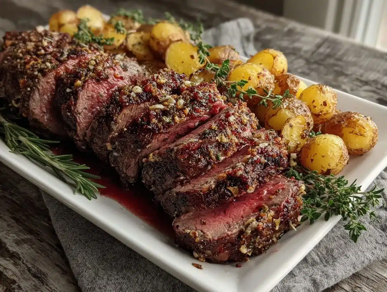 garlic herbed beef tenderloin preparation steps