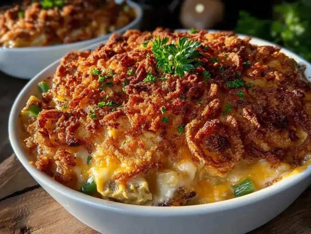 green bean artichoke casserole - featured image