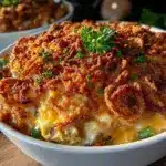 green bean artichoke casserole - featured image