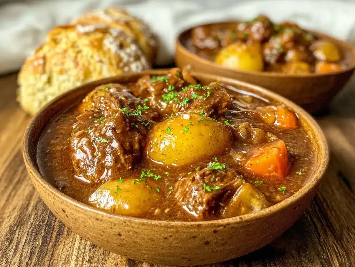 Guinness Irish beef stew preparation steps