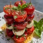 heart-shaped Caprese salad skewers - featured image