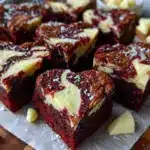 heart-shaped red velvet brownies - featured image