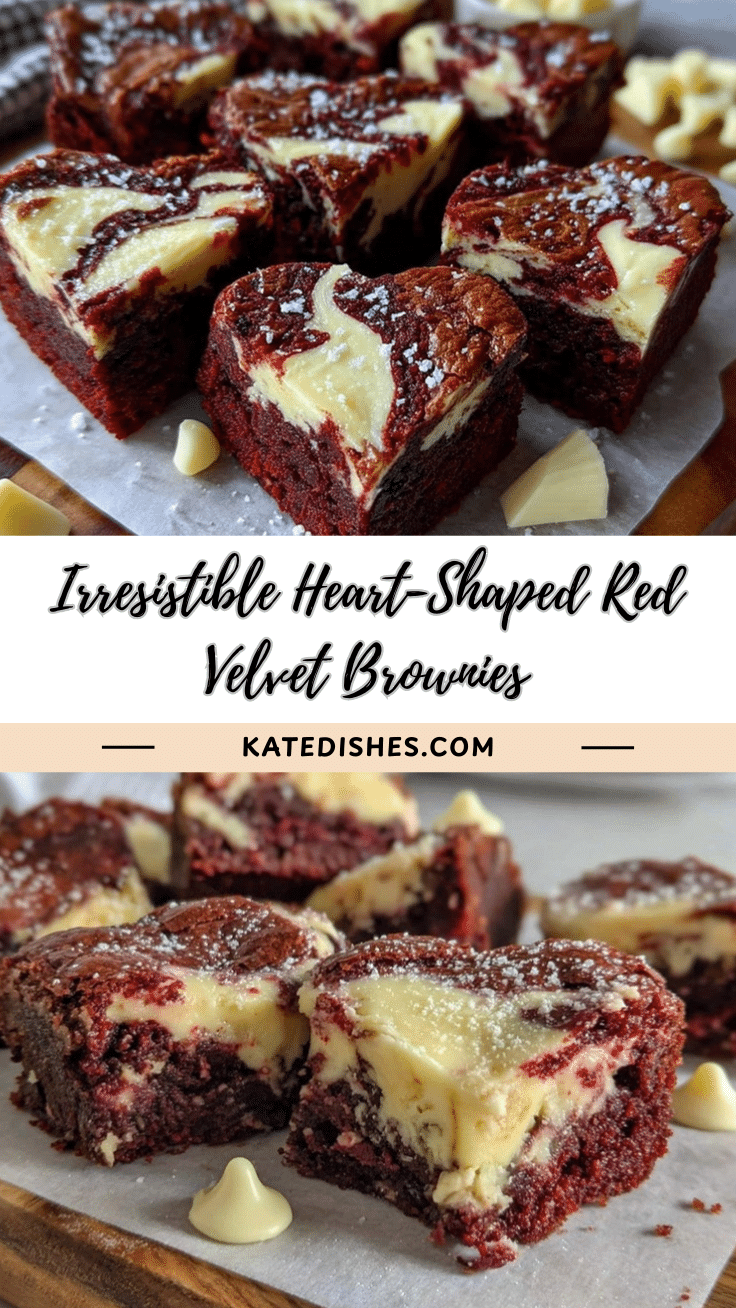 heart-shaped red velvet brownies recipe