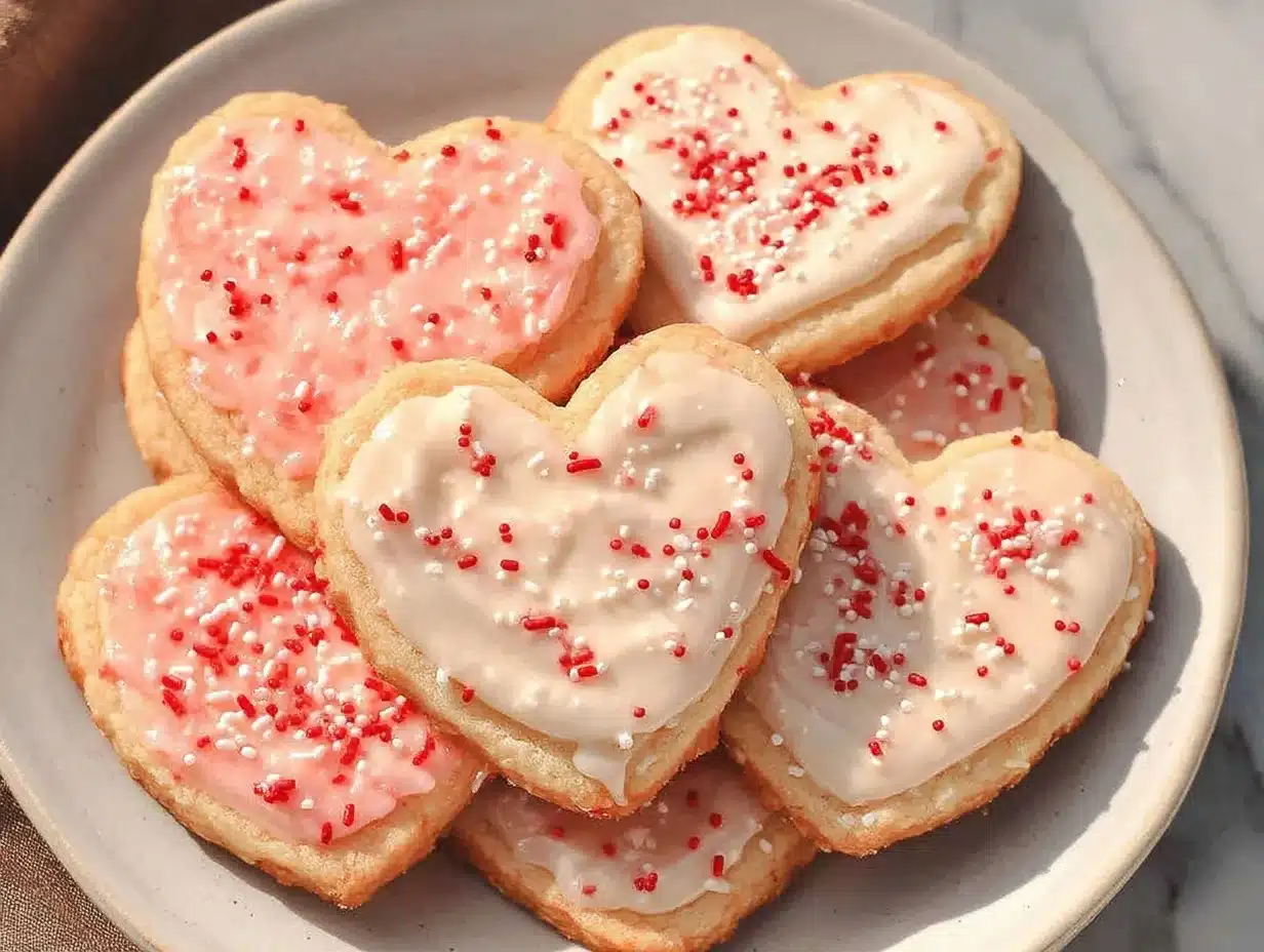 heart-shaped sugar cookies preparation steps