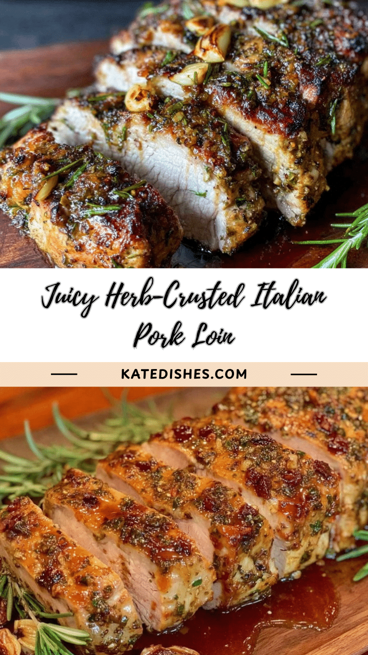 herb-crusted Italian pork loin recipe