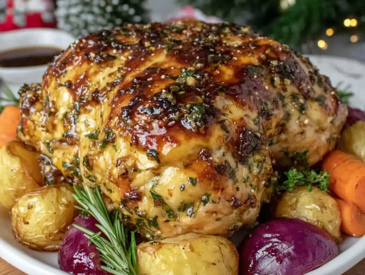 herb-glazed turkey preparation steps