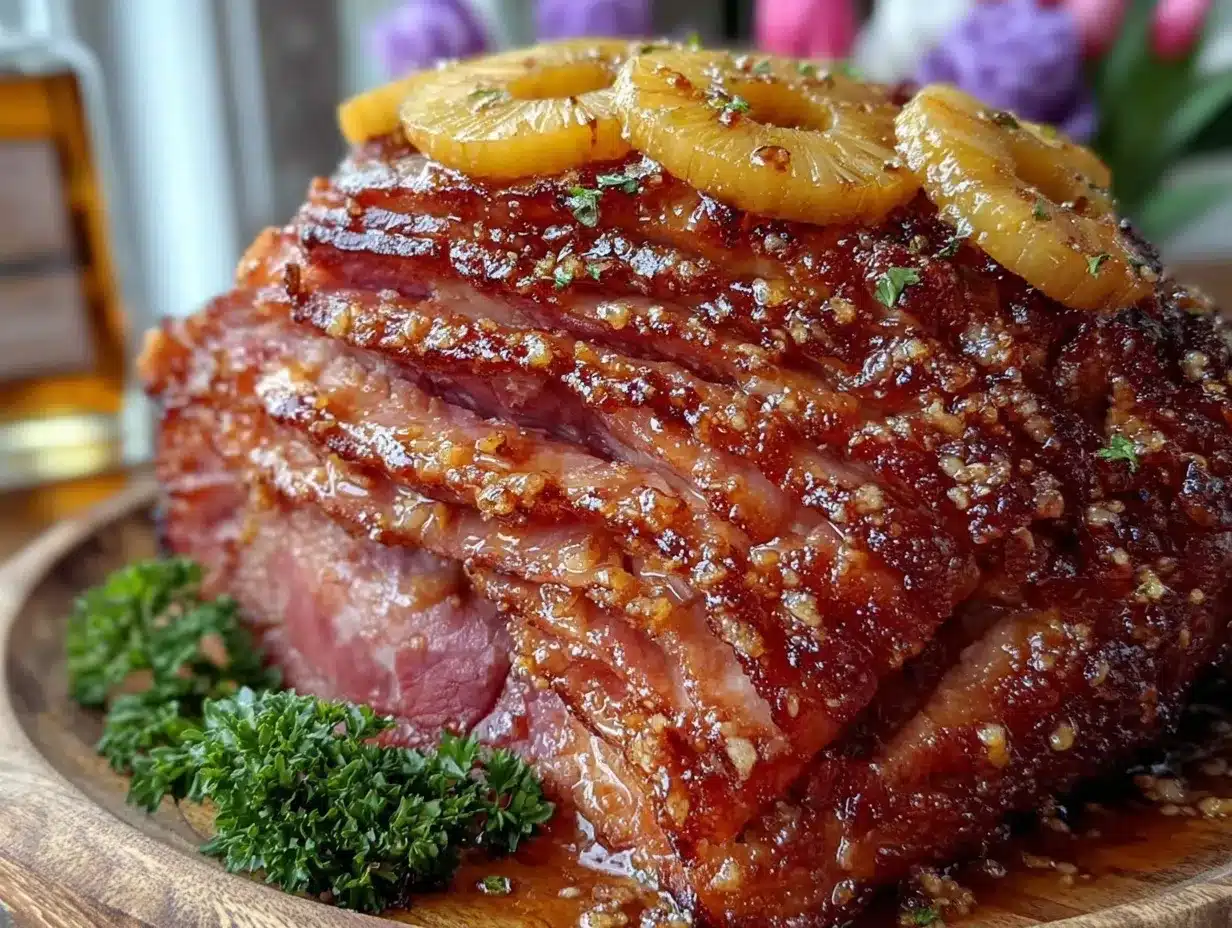 Honey Glazed Easter Ham preparation steps