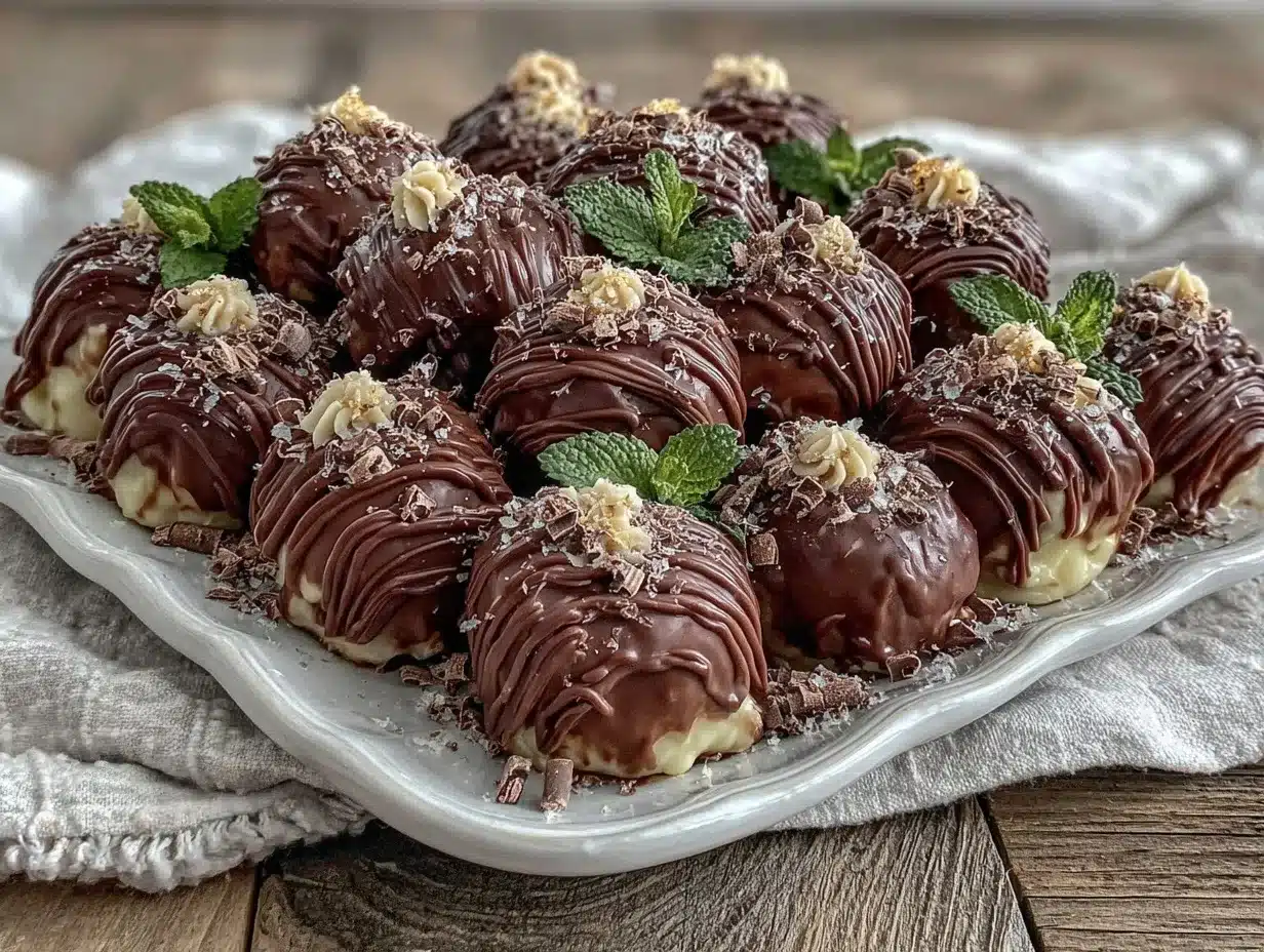 Irish Cream Chocolate Truffles preparation steps