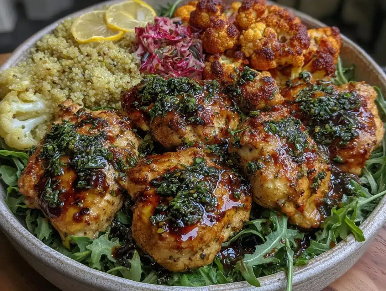 lemon-herb chicken dinner bowl preparation steps