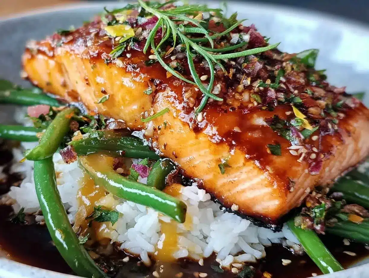 miso-glazed salmon dinner bowl preparation steps
