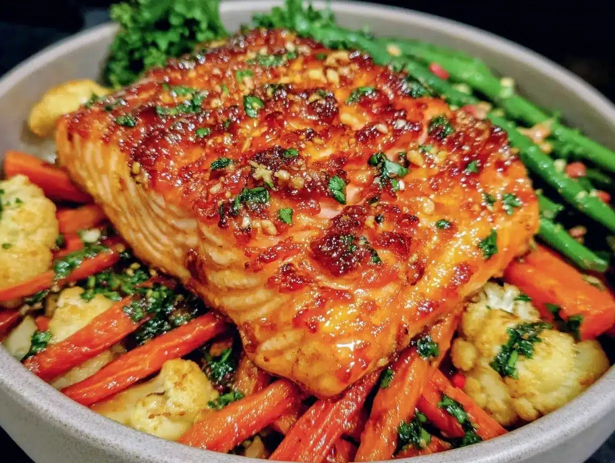 miso-glazed salmon dinner bowl preparation steps