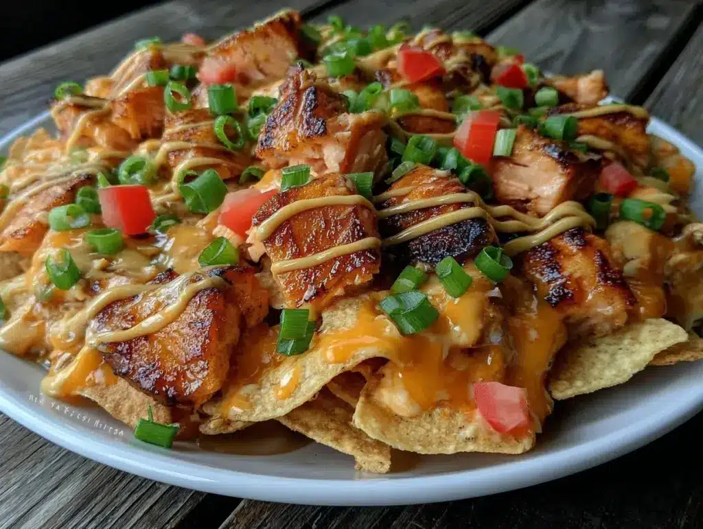 miso-glazed salmon nacho bowl - featured image
