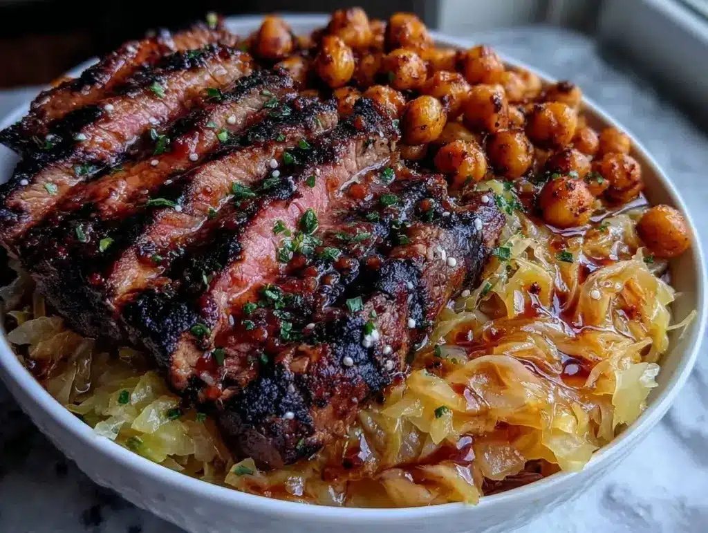 pork and sauerkraut crockpot bowl - featured image