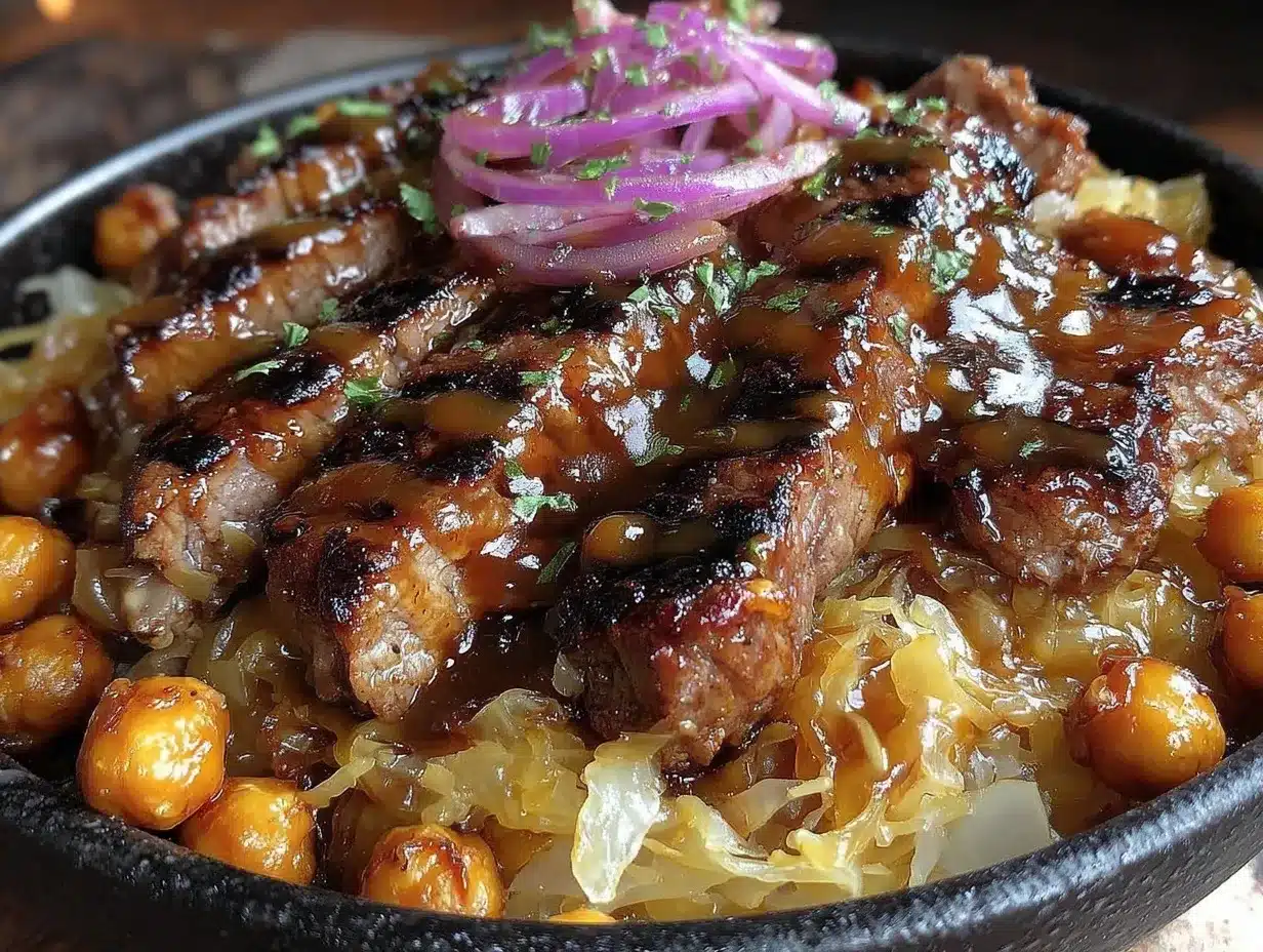 pork and sauerkraut crockpot bowl preparation steps