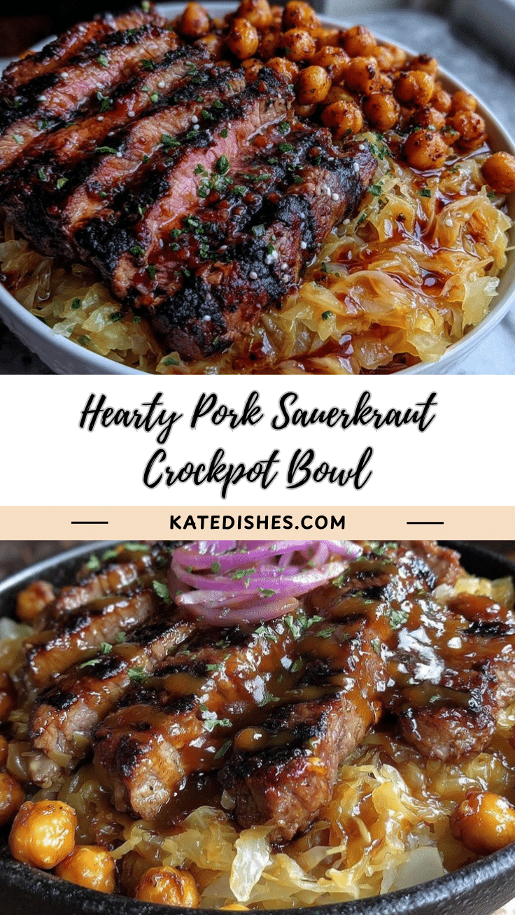 pork and sauerkraut crockpot bowl recipe