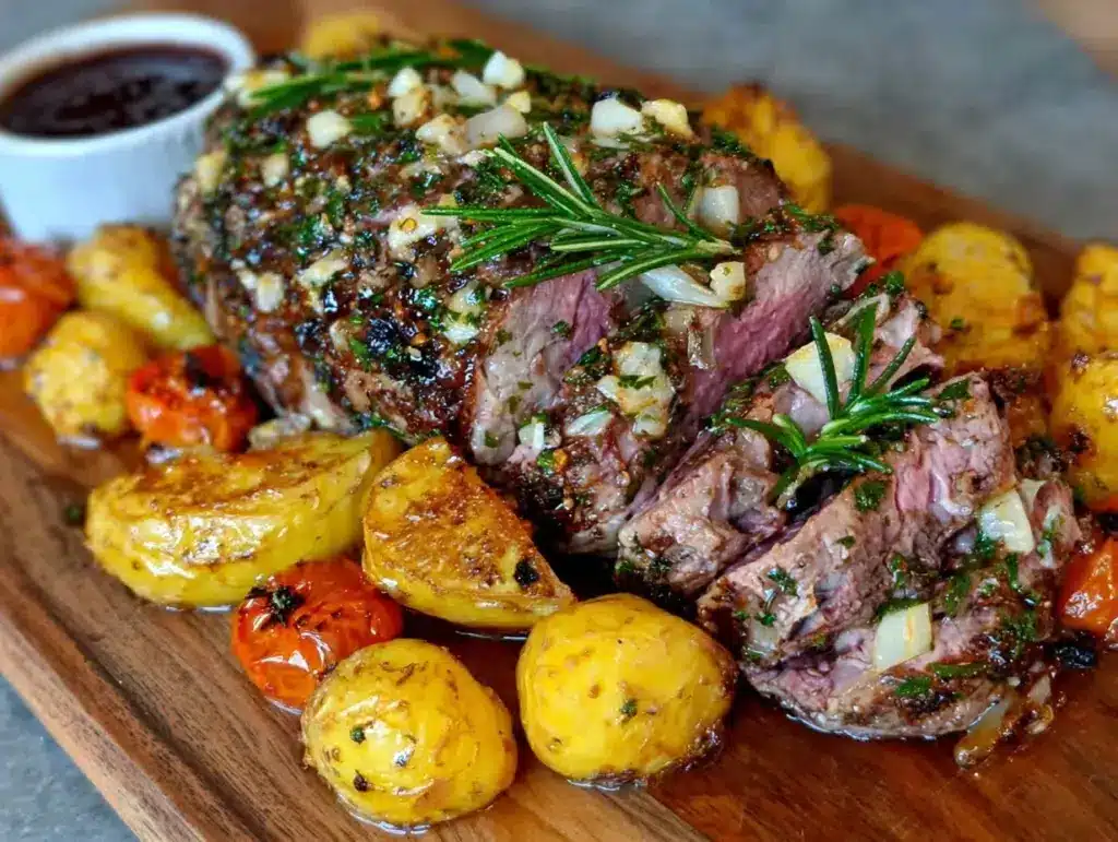 roast rosemary leg of lamb - featured image