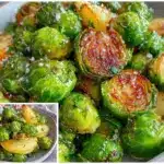 roasted Brussels sprouts with pears - featured image