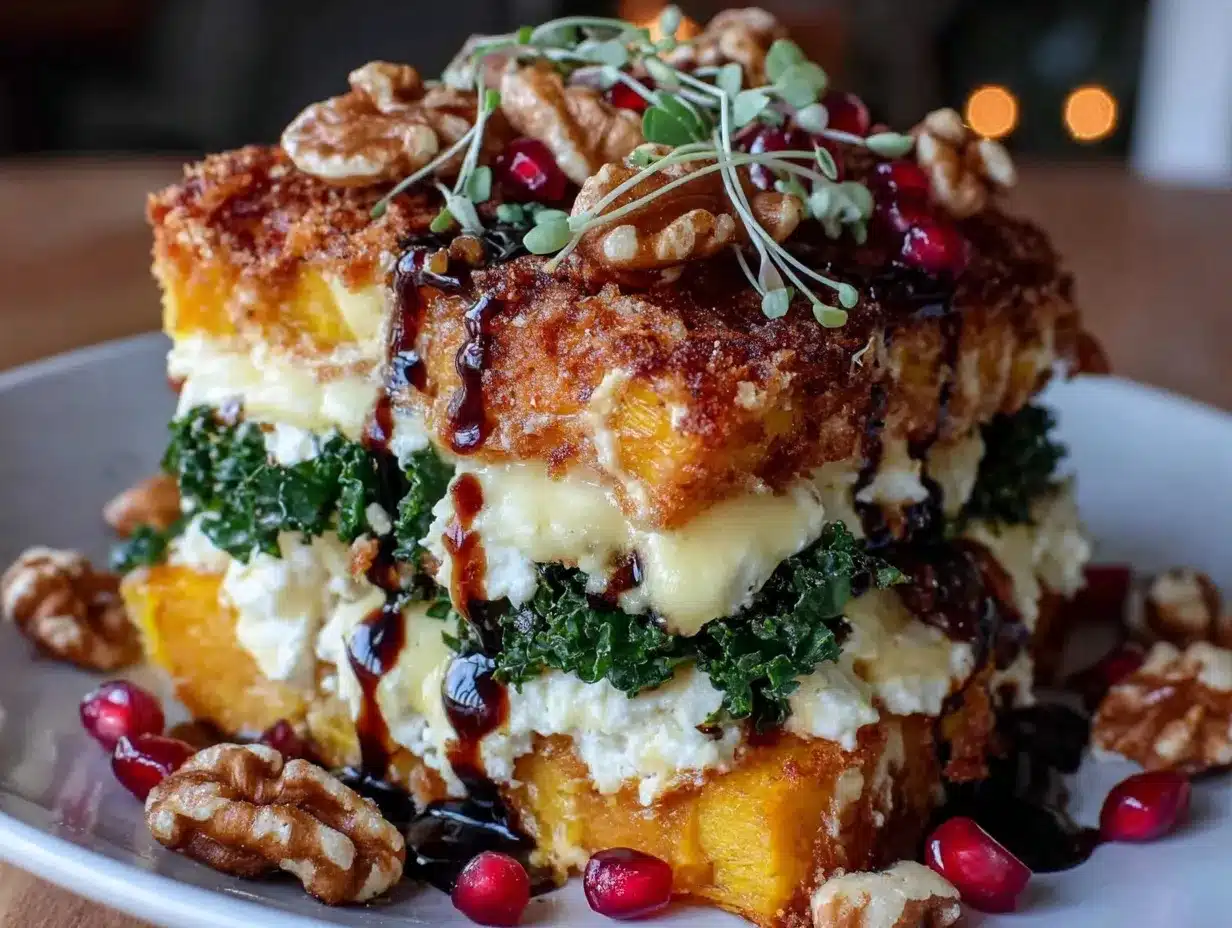 roasted squash and pomegranate salad preparation steps