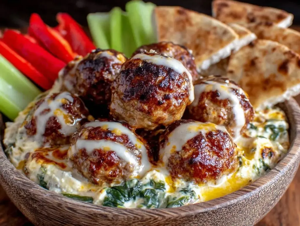 spinach artichoke party bowl - featured image