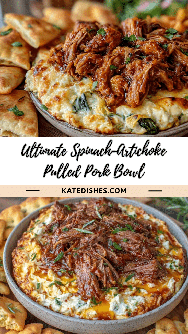 spinach artichoke pulled pork bowl recipe