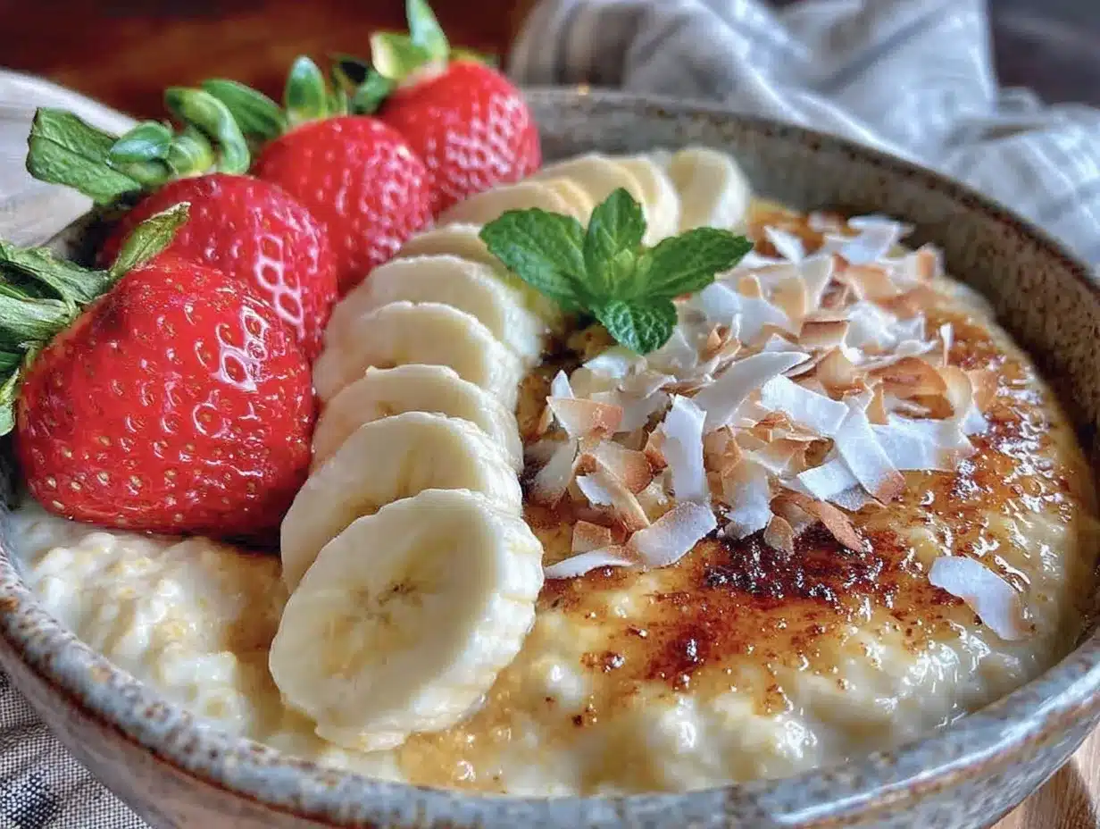 strawberry banana oatmeal bowl preparation steps