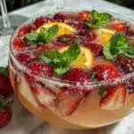 Strawberry Champagne Mimosa Punch - featured image