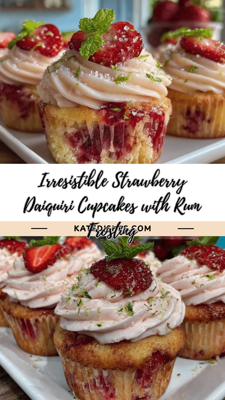 Strawberry Daiquiri Cupcakes recipe