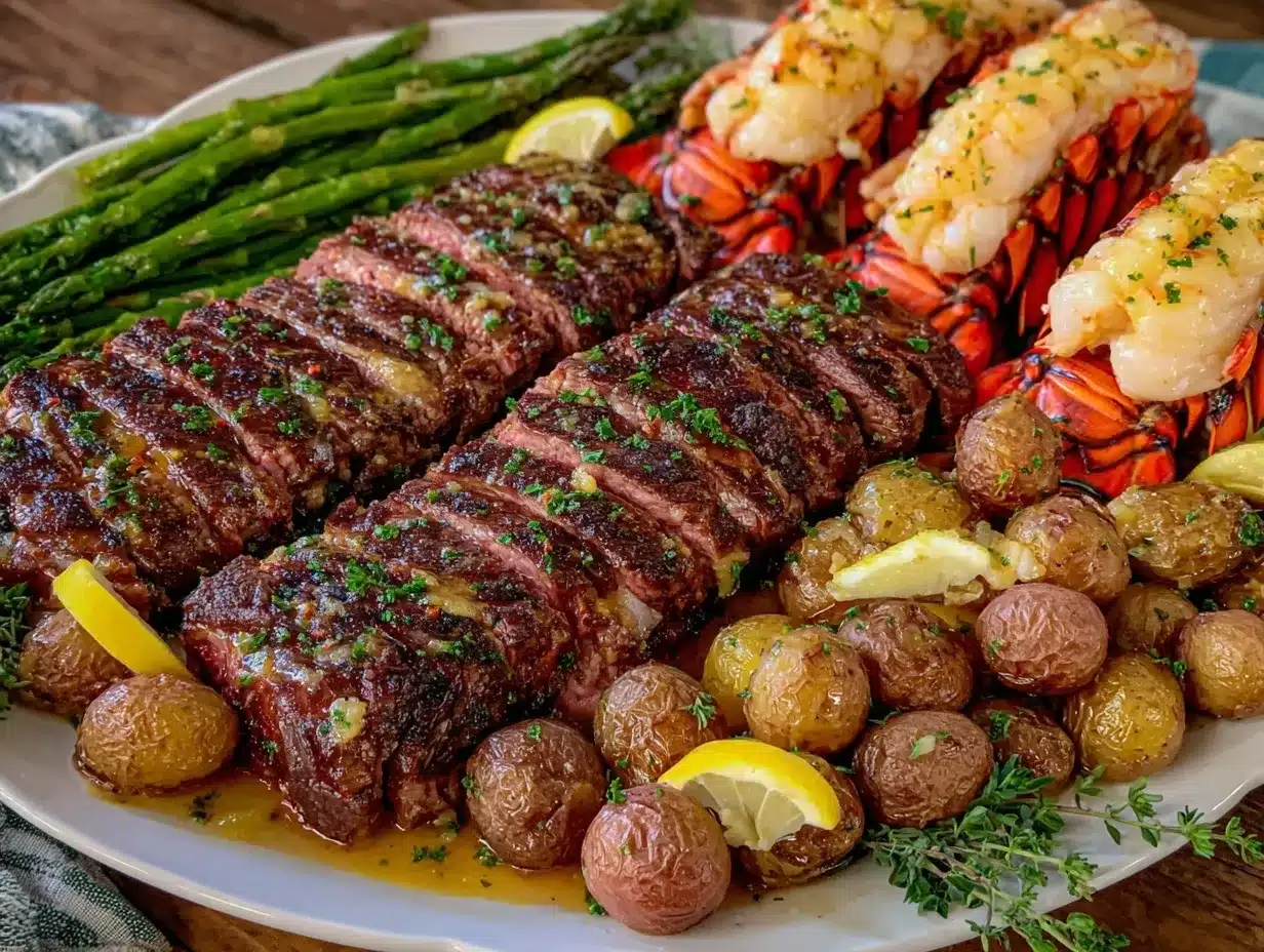 surf and turf for two preparation steps