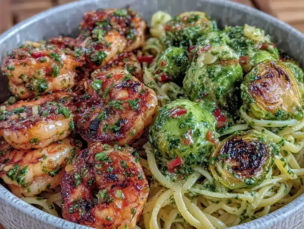 zesty shrimp scampi dinner bowl - featured image