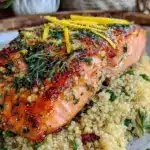baked lemon herb salmon - featured image