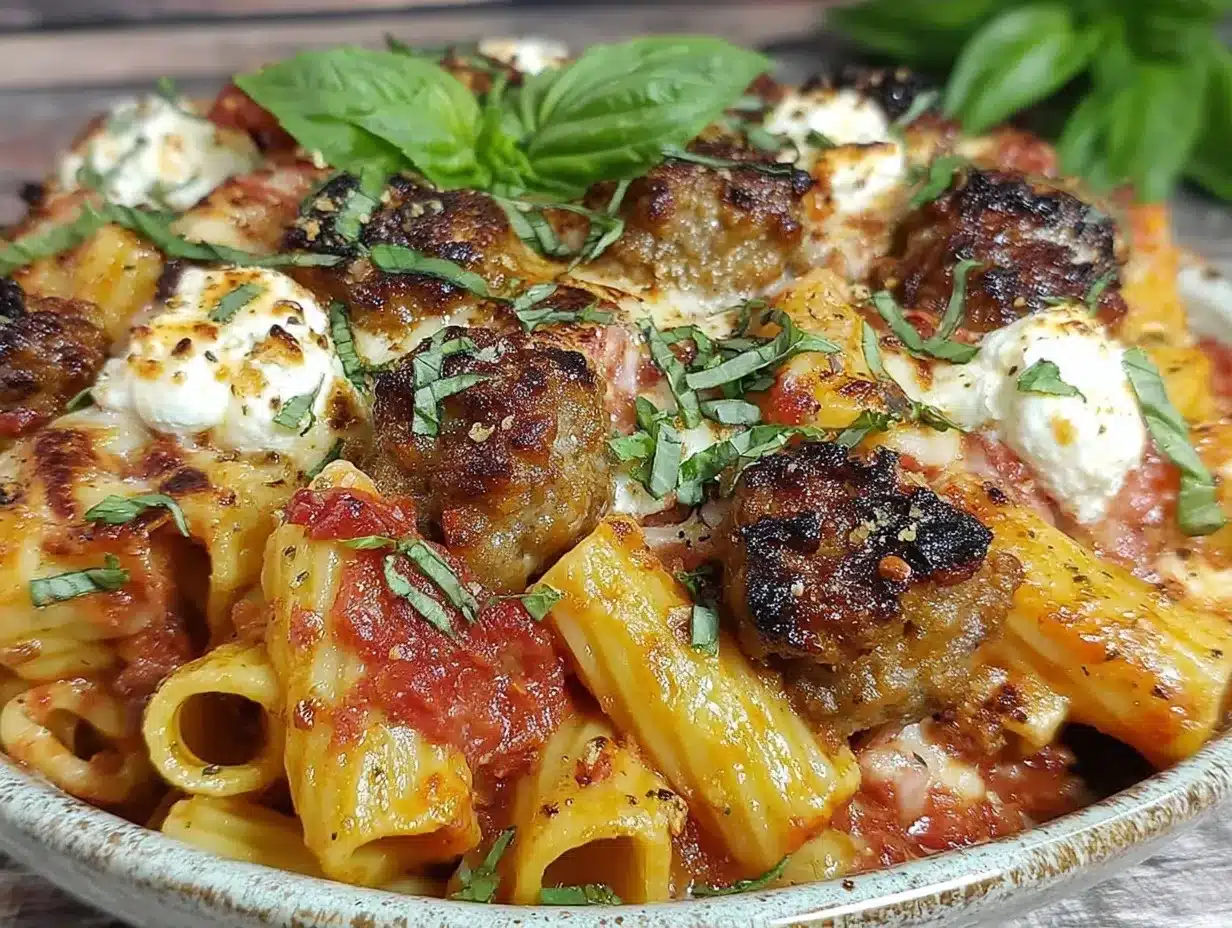 baked ziti with italian sausage and ricotta preparation steps